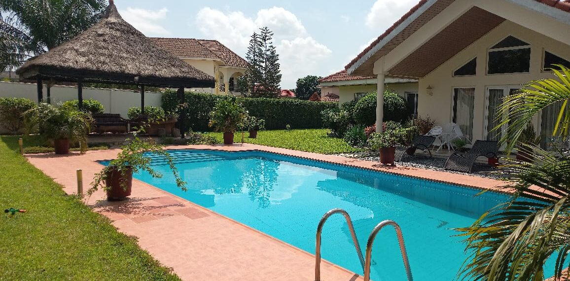 4 bedroom furnished house with swimming pool for rent in Trasacco Valley at East Legon, Accra